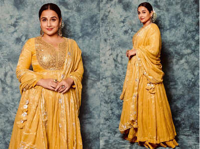 Vidya Balan's mango yellow anarkali is gorgeous