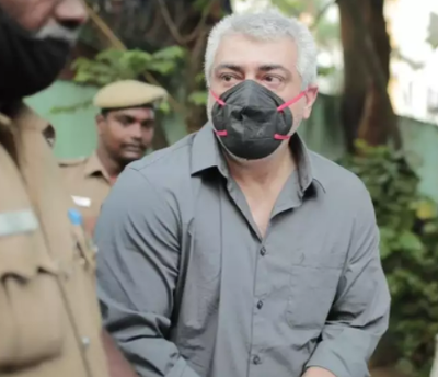 Actor Ajith Kumar loses cool, grabs phone of fan not wearing mask at polling booth