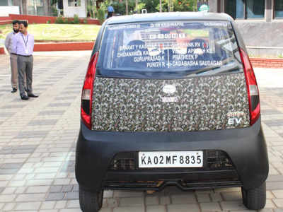 VVCE Mysuru students convert 15-yr-old petrol powered car into EV