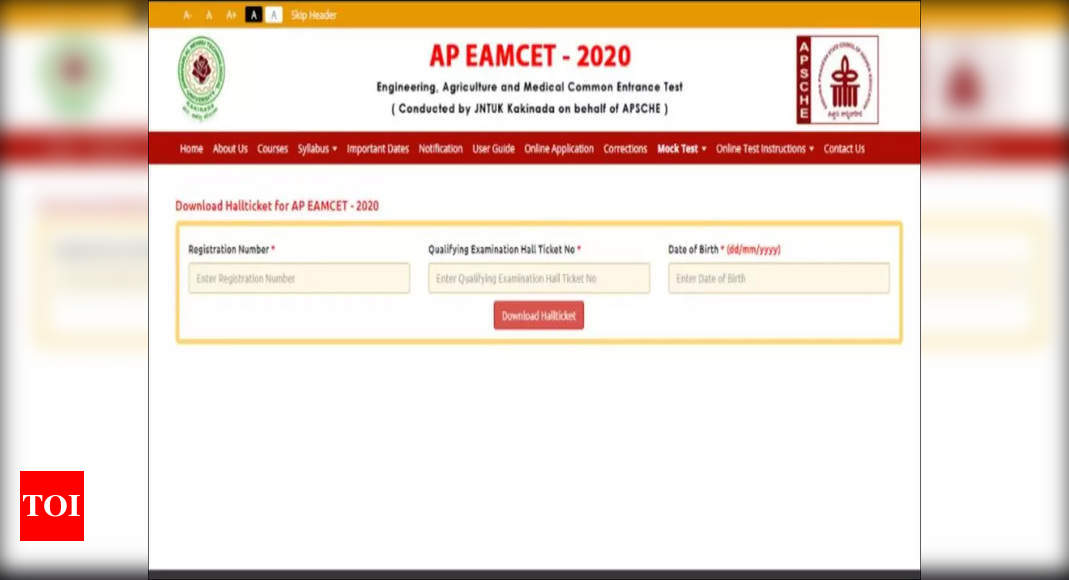 AP EAMCET Hall Ticket Check how to download AP EAMCET Admit Card