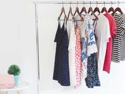 Clothing racks that provide extra storage space while also looking stylish