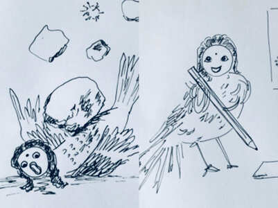 Artist captures her COVID isolation in sketches