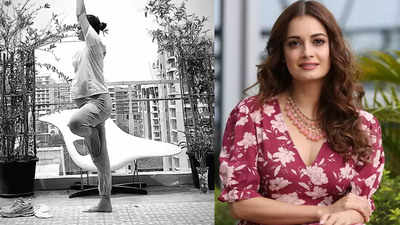 Mom-to-be Dia Mirza turns her terrace into a gym amid partial lockdown in Mumbai, leaves fans impressed