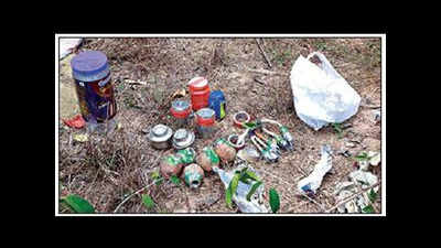 CM Pinarayi Vijayan's hoarding found with crude bombs
