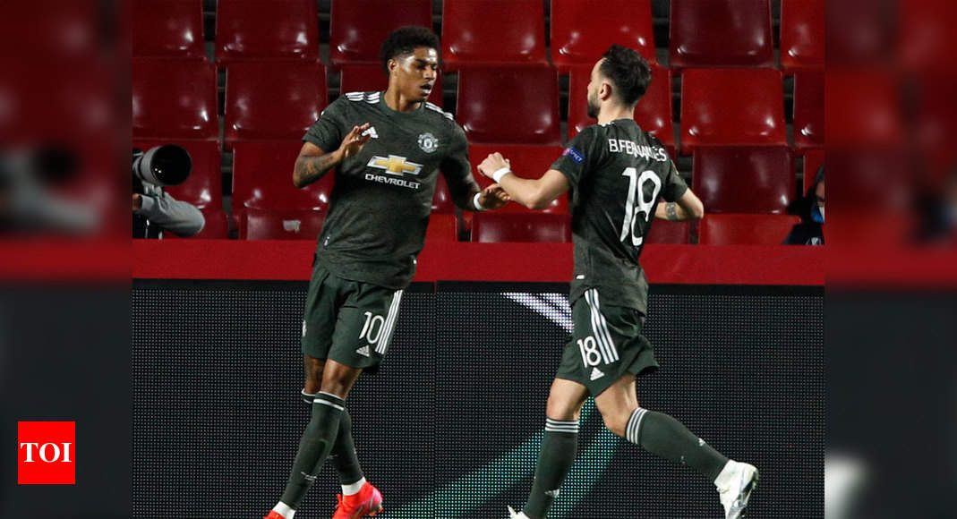 Europa League Marcus Rashford, Bruno Fernandes ensure