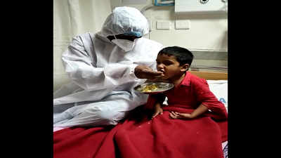 Ahmedabad: To feed Covid infected son father dons PPE kit