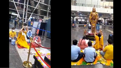 Watch: Madhya Pradesh minister Usha Thakur performs ‘pooja’ to get the country rid of Covid-19