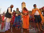 These pictures show the huge crowd of devotees at Kumbh Mela