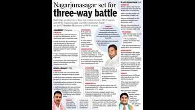 Nagarjunasagar set for a three-way contest