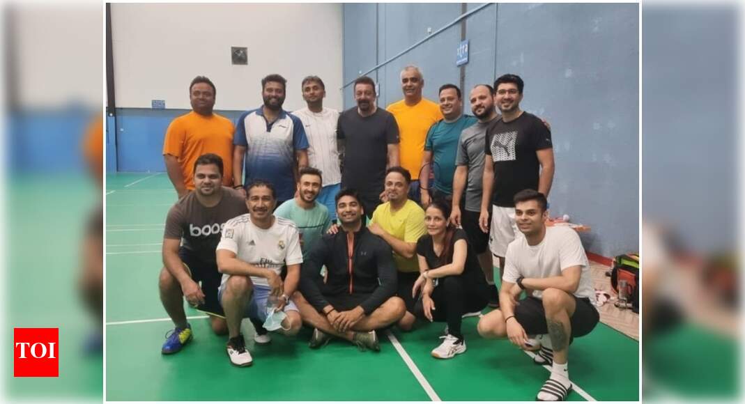 Sanjay Dutt enjoys a game of badminton with his friends; says it 'was real fun' Hindi Movie