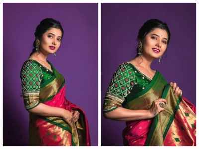 Prajakta Mali is a sight to behold in this multi-coloured saree; see pics