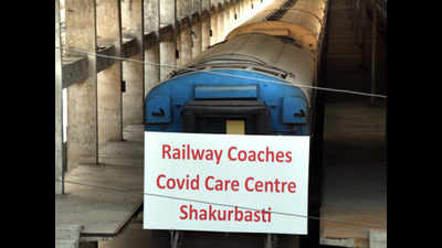 50 isolation coaches, each with 2 oxygen cylinders, placed at Delhi's Shakur Basti railway station