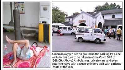 Horrific scenes: O2 cylinders in parking lot, overcrowded OPD, no room in Mayo wards