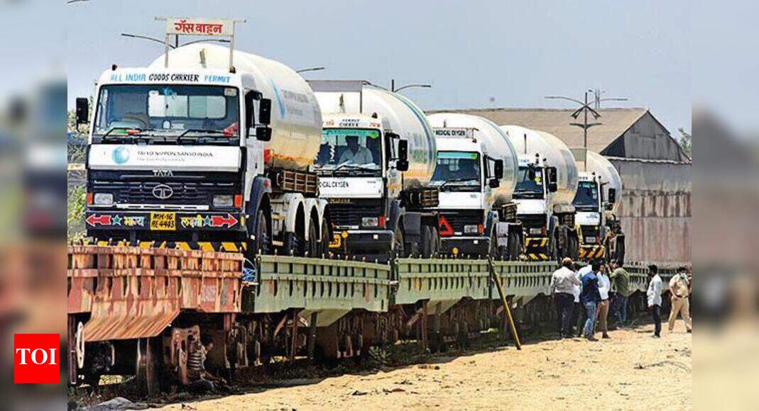 Train with tankers starts journey from Maharashtra to pick up oxygen