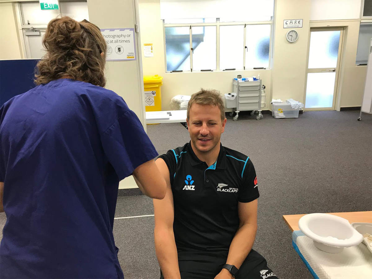 England Vs New Zealand New Zealand Test Squad Receives Covid 19 Vaccine Ahead Of England Tour Cricket News Times Of India