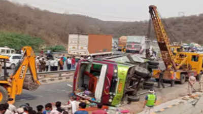 Madhya Pradesh: 3 dead, several injured as bus overturns in Gwalior