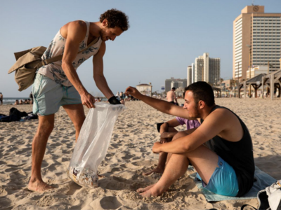 For Israeli cigarette butt collector, every day is Earth Day