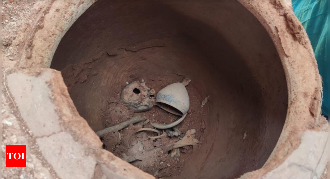 8 skeletons found in burial urn at Konthagai