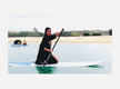 
Ileana D'Cruz tries her hand at paddleboarding
