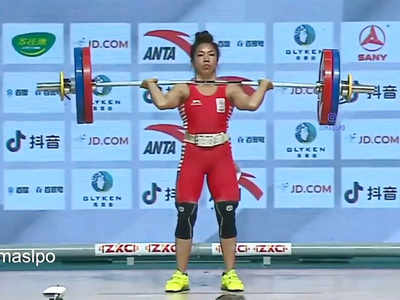 China keeps perfect record going in Olympic weightlifting