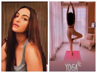 Sonakshi Sinha gives a glimpse of her 'yoga time' as she starts her day on a healthy note