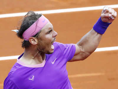 Nadal Saves Match Point To Beat Tsitsipas For 12th Barcelona Title Tennis News Times Of India