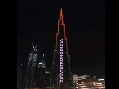 #StaystrongIndia: Burj Khalifa lights up with tricolour to showcase support amid Covid-19 crisis