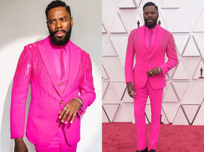 Colman Domingo's hot-pink suit!