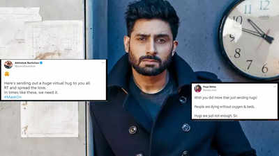 Abhishek Bachchan shuts troll criticising him for not doing enough to help public amid COVID-19 pandemic with a classy reply