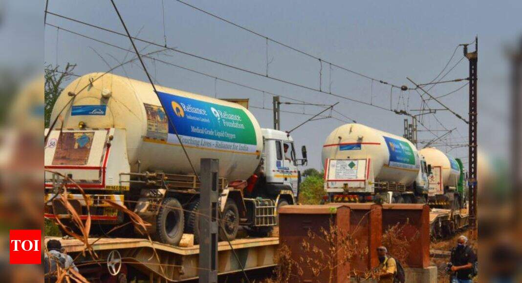 Indian Railways delivers nearly 450 tons of oxygen to states | India News