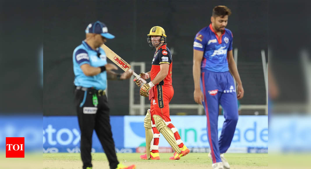 IPL 2021, DC vs RCB: AB de Villiers delivers again as Royal Challengers Bangalore pip Delhi Capitals by one run | Cricket News – Times of India