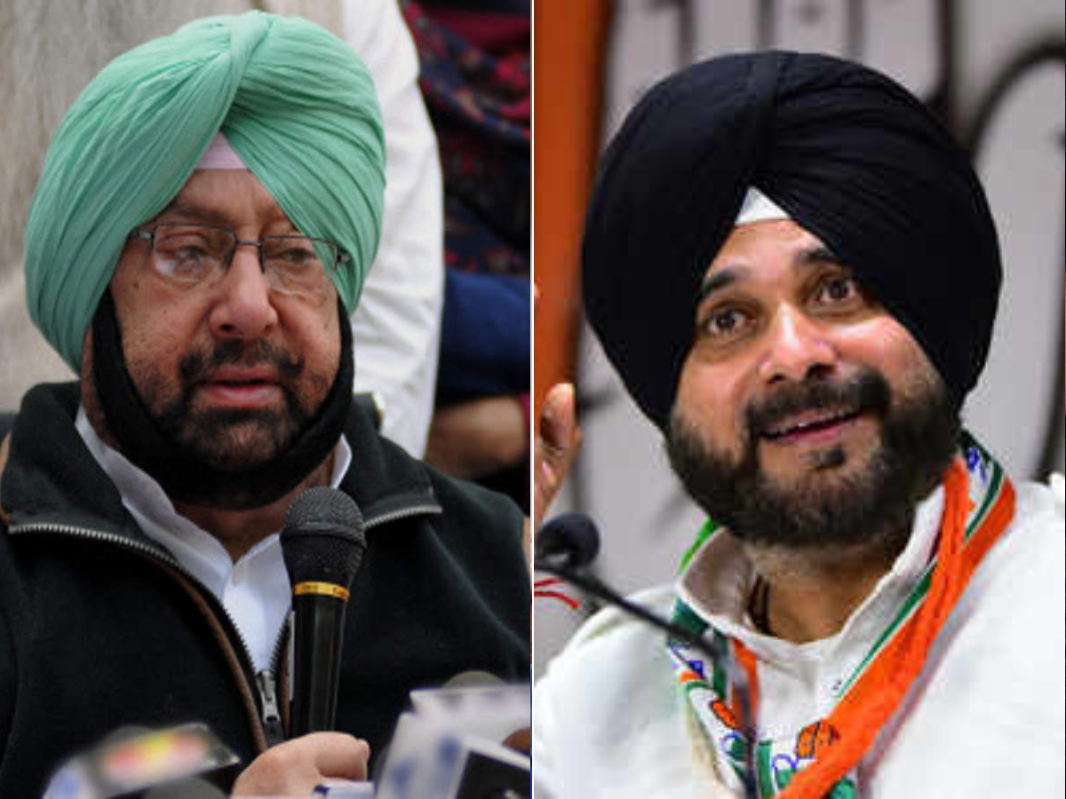 Finally, Captain Amarinder hits out at Navjot Singh Sidhu, dares him to electoral contest | Chandigarh News - Times of India
