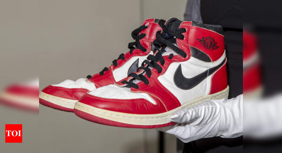 Pair of Michael Jordan's game-worn shoes from rookie year up for auction 