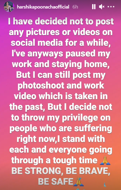 Harshika Poonacha To Stay Away From Posting Pictures And Videos On Social Media Kannada Movie News Times Of India