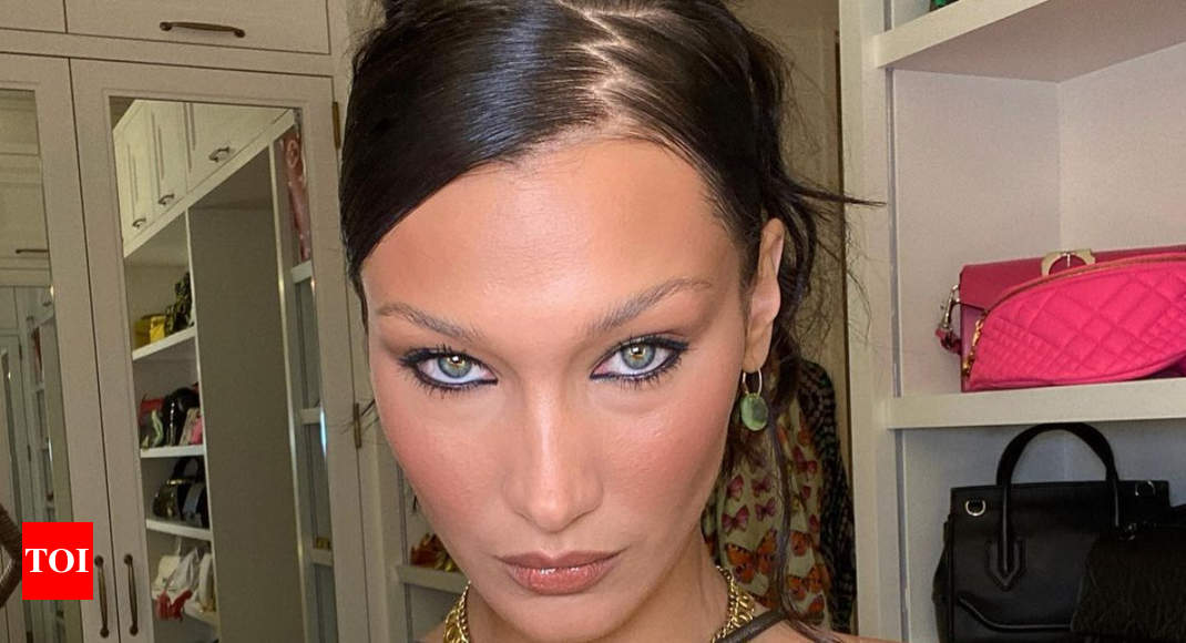 Bella Hadid brings back the zigzag part trend from the early-aughts - Times  of India