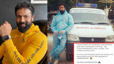 Actor Arjun Gowda turns ambulance driver to help people amid COVID-19 pandemic