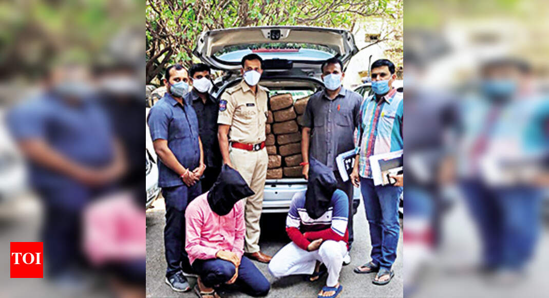50 kilos ganja seized, 2 peddlers arrested | Hyderabad News - Vimarsana News