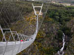 World's longest pedestrian suspension bridge opens in Portugal