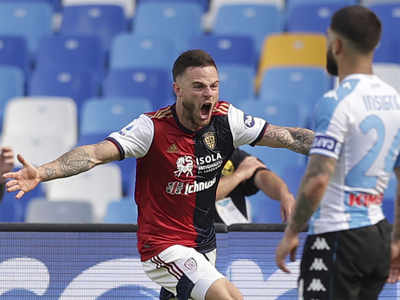 Nandez Snatches Valuable Draw For Cagliari Against Napoli Football News Times Of India