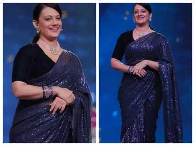 This picture of Spruha Joshi in a stunning sequin saree will drive away your 'Monday blues'