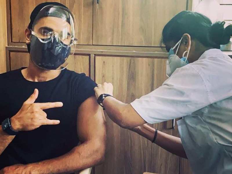 Pulkit Samrat gets the first dose of COVID-19 vaccine