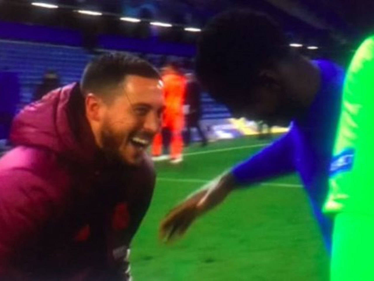 Footage of Eden Hazard laughing with Chelsea players upsets Real ...