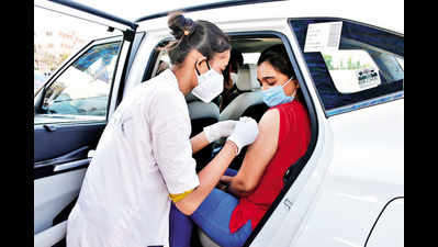 Drive-through vaccination held in Bhuj