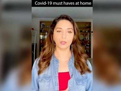 Madhuri Dixit shares video on essentials at home against COVID-19
