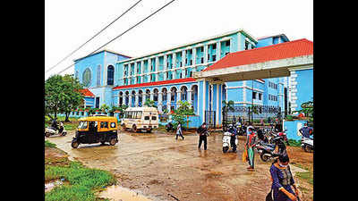Triage centre at South Goa hospital for patients with flu-like symptoms