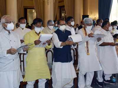 43 TMC legislators sworn-in as ministers at low-key ceremony, portfolios allocated