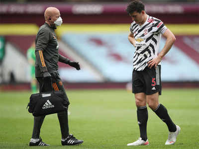 Man United say injured Maguire unlikely to face Leicester