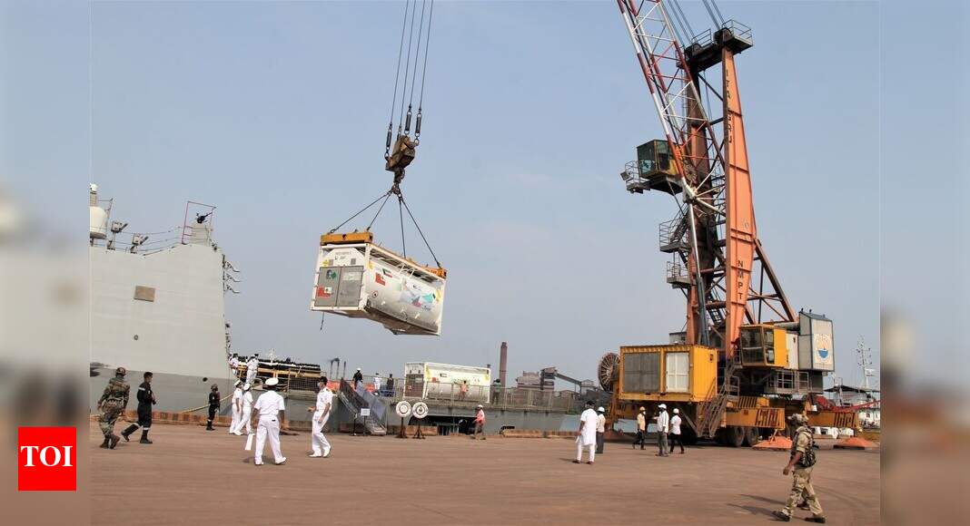 INS Kolkata arrives with 40mt of oxygen