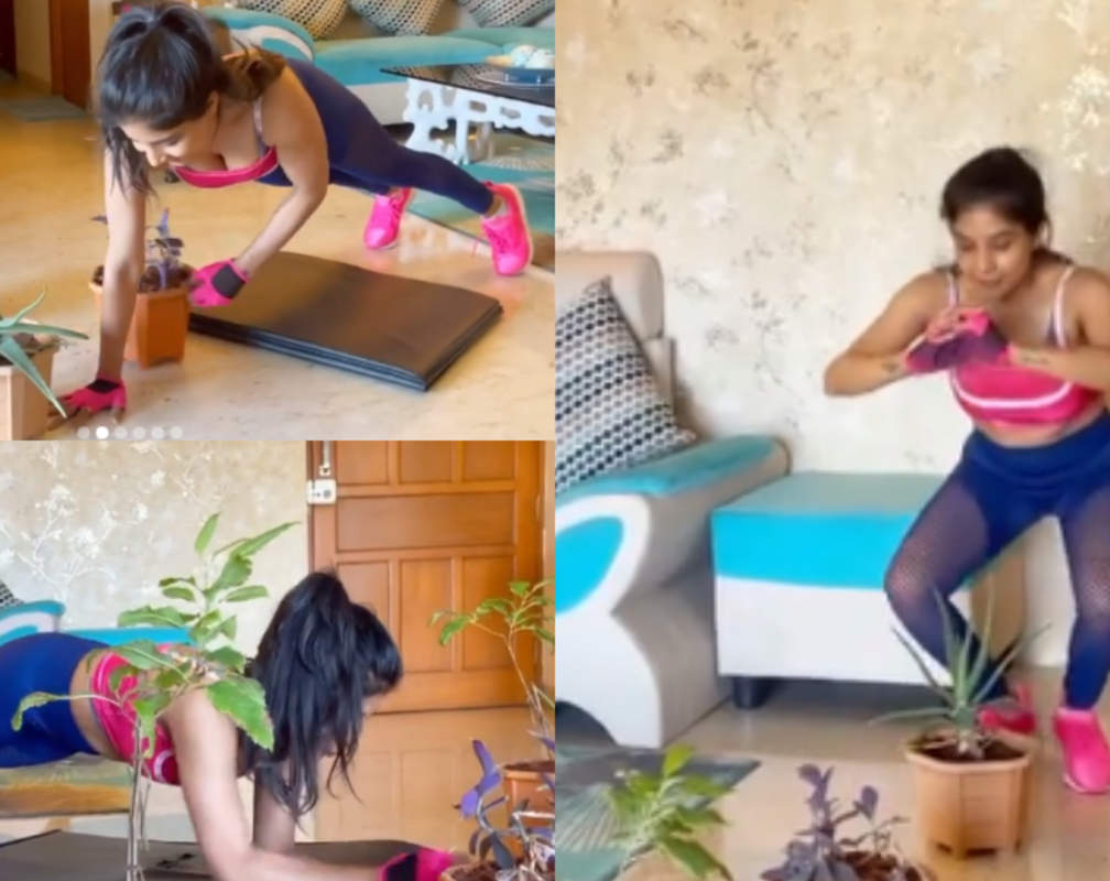 
Sakshi Agarwal introduces home workouts using flower pots
