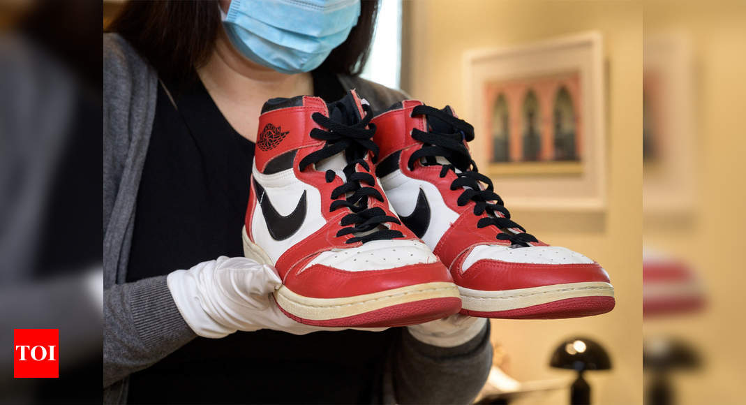 How much did Michael Jordan's Air Jordan 1s sell for and why do